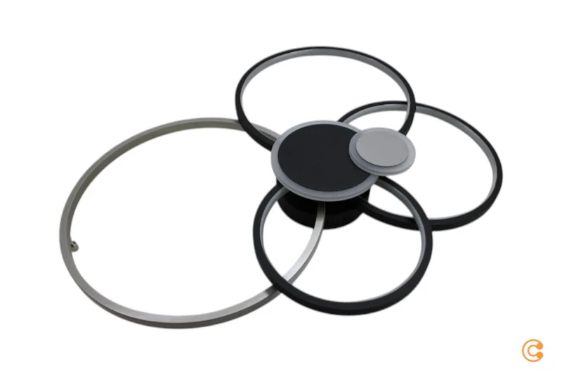 B-Ware JUST LIGHT Deckenleuchte Deckenlampe LED Papilon schwarz aluminium Aluminium 547