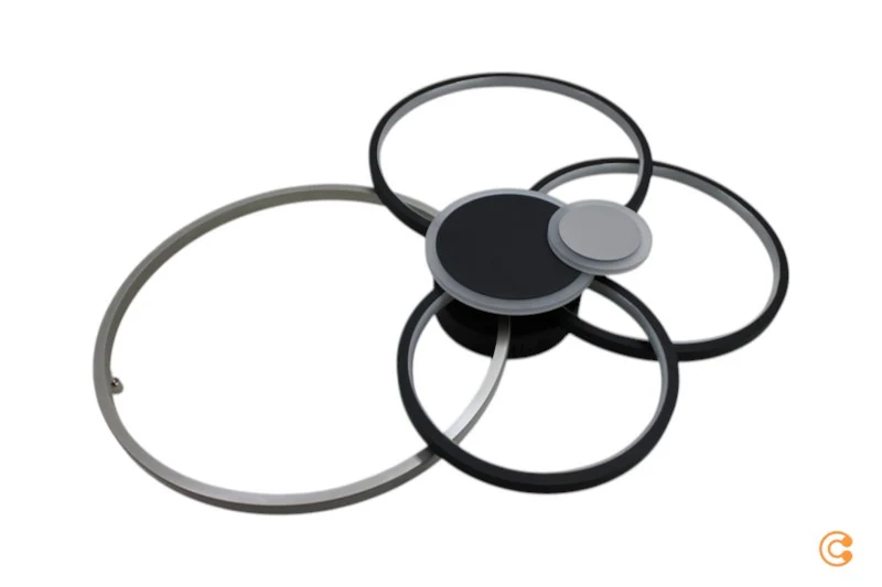 B-Ware JUST LIGHT Deckenleuchte Deckenlampe LED Papilon schwarz aluminium Aluminium 547