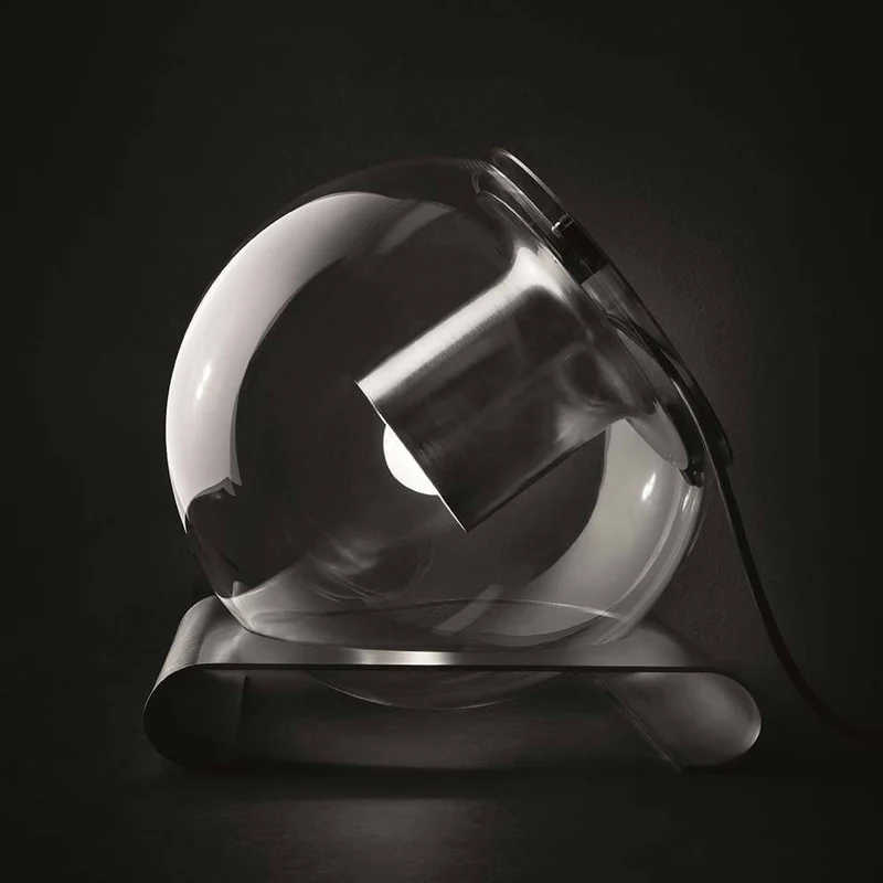 Oluce Tischlampe The Globe Antik Goldfarben