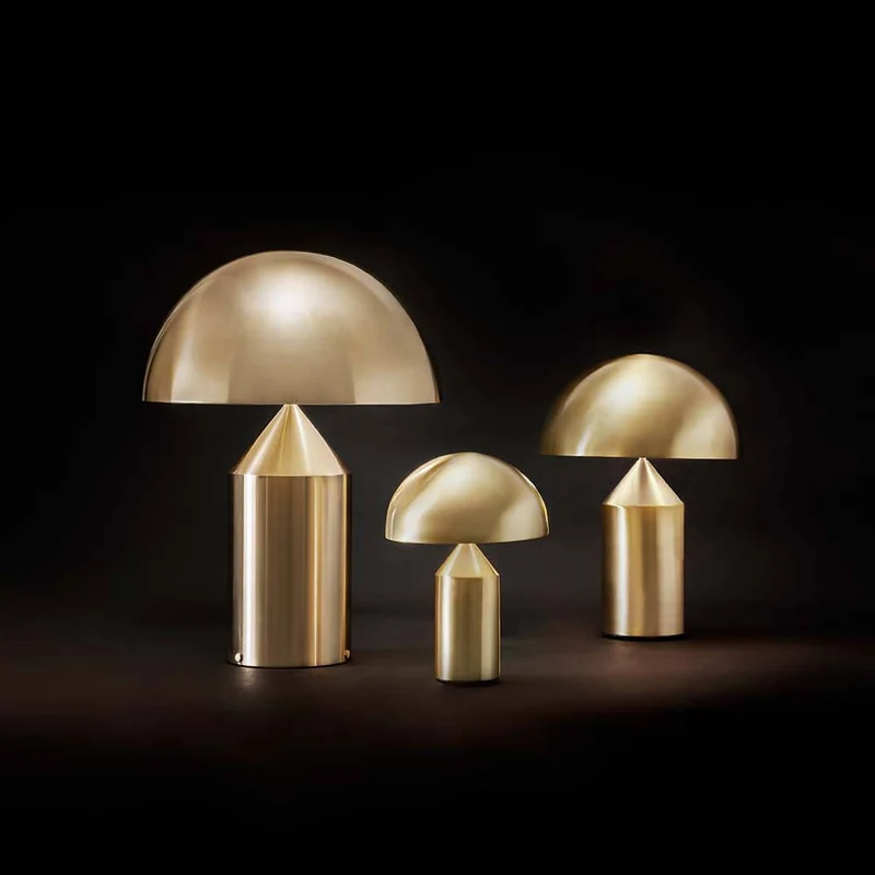 Oluce Tischlampe Atollo 35 Goldfarben
