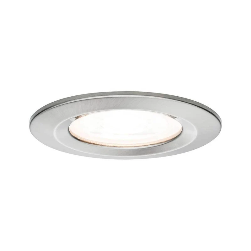 Einbauleuchte Nova rund starr LED IP44 3-stepdim 1x6,5W GU10 Alu Zin
