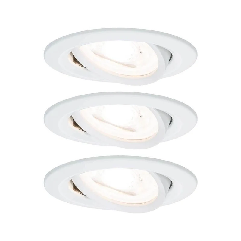 Einbauleuchten-Set Nova rund LED 3stepdim 3x6,5W GU10 Weiß