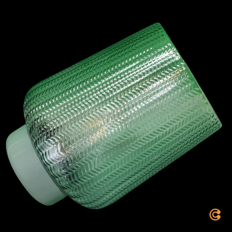 B-Ware Pauleen Tischleuchte Lampe E27 LED türkis Metall Glas Batteriebetrieb Schalter