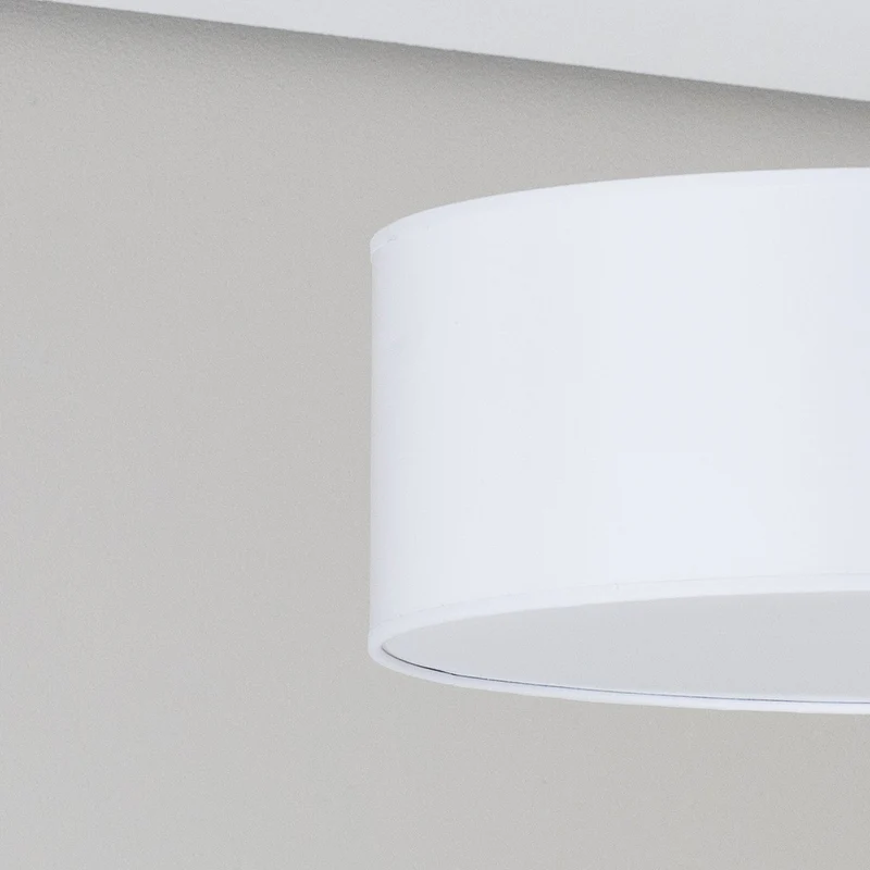 B-Ware Oja Deckenleuchte Lampe chrom/weiß Hängelampe Ø40cm Textil Stahl Beleuchtung