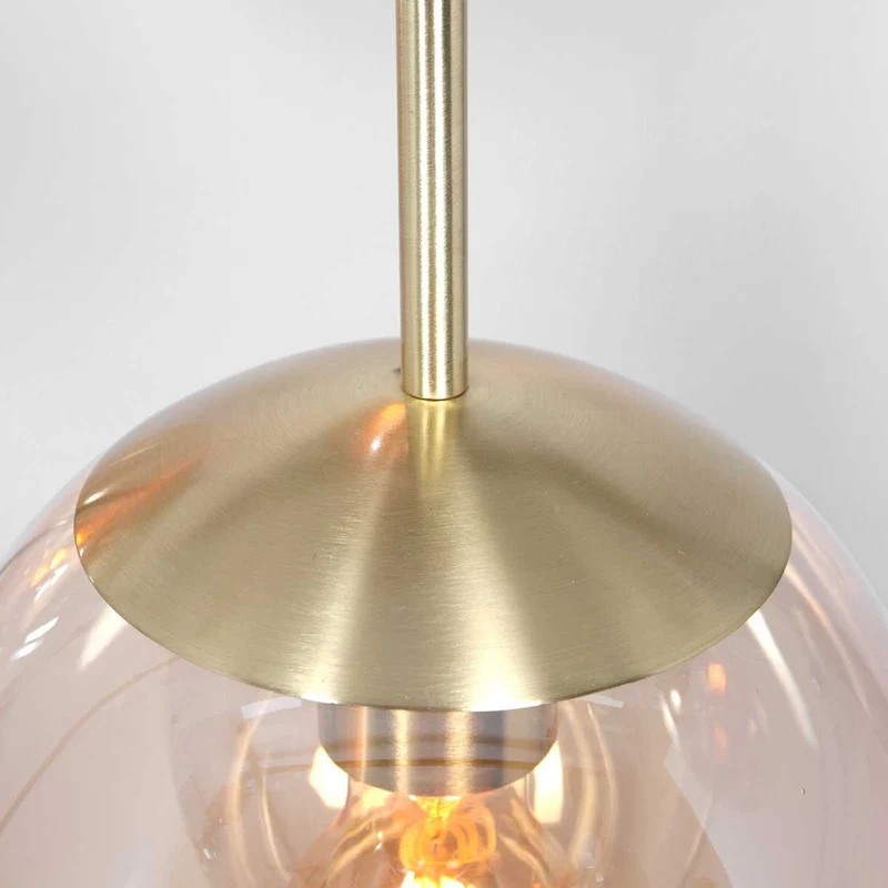 B-Ware Steinhauer Hängeleuchte Pendelleuchte Lampe Bollique messing Glas Metall 6-flg
