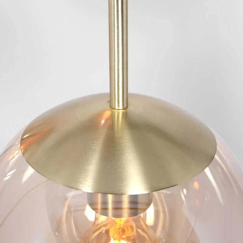 B-Ware Steinhauer Hängeleuchte Pendelleuchte Lampe Bollique messing Glas Metall 6-flg