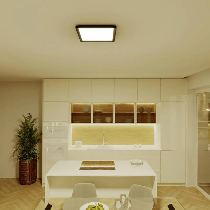 B-Ware Philips LED Panel Panelleuchte SceneSwitch Schwarz Warmweiß quadratisch 12W 30cm