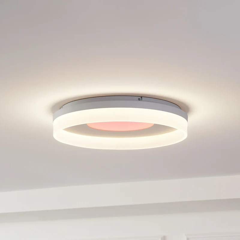B-Ware Lucande Smart LED-Deckenleuchte Squillo Deckenlampe Leuchte weiß Tuya RGBW CCT