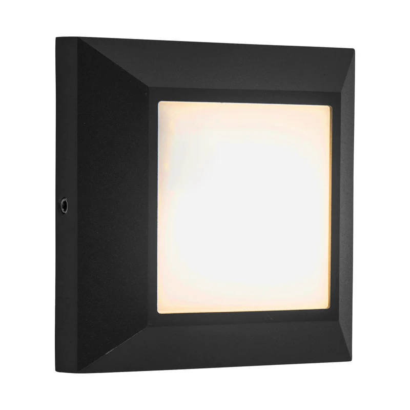 B-Ware lutec Außenwandlampe Wandleuchte LED Helena schwarz matt Aluminium Kunststoff