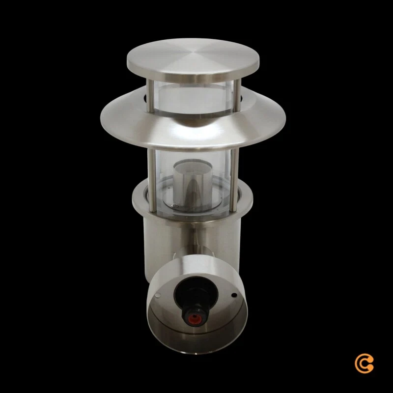 B-Ware Außenwandleuchte Wandlampe Leuchte Ludovica Edelstahl Glas Silber E27 LED IP54