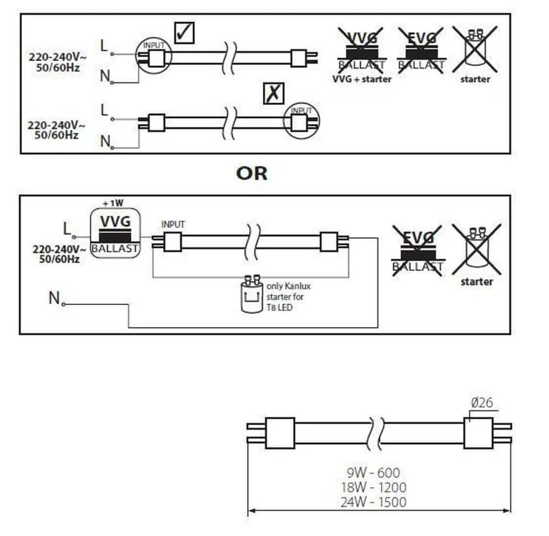 LED-Röhre High Power 9W 60cm Neutralweiß