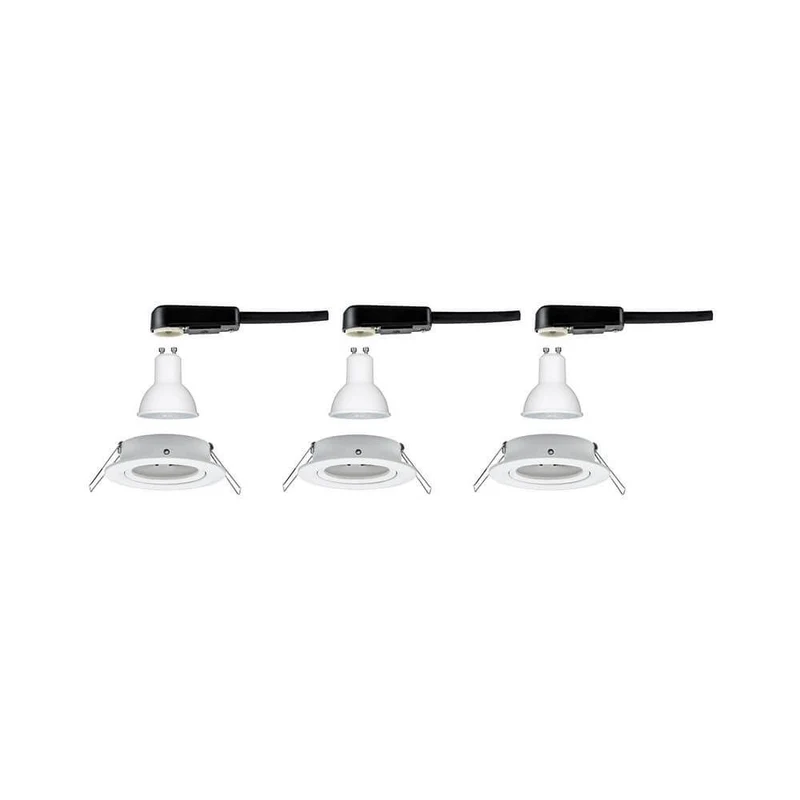 Einbauleuchten-Set Nova rund schwenkbar LED 3x6,5W 2700K GU10 Weiß