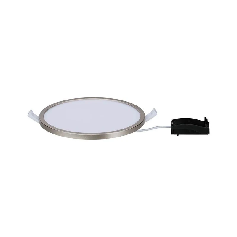 EBL Set Panel Areo rund dim IP44 1x12W 3000K 180mm Nickel-Matt