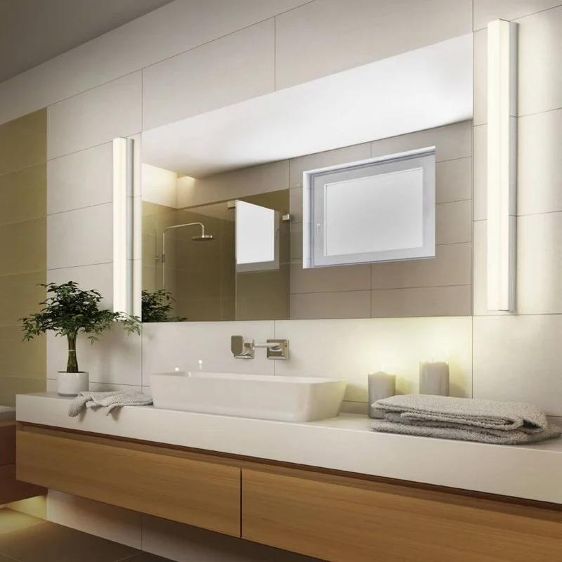 LED Spiegellampe Lado 90cm 1560lm Chrom Warmweiß