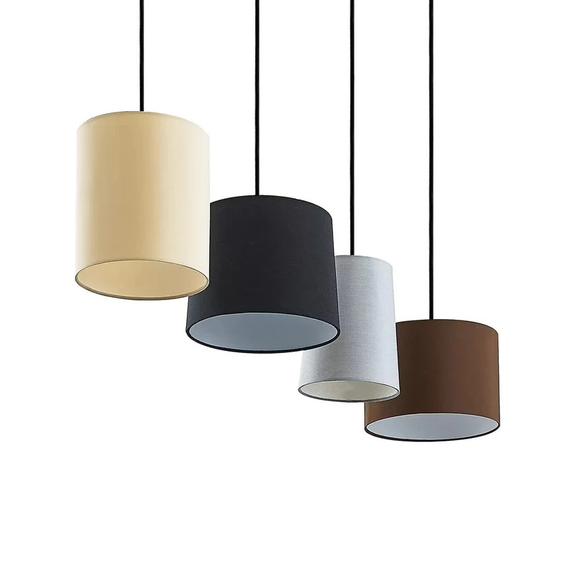 B-Ware Lindby Amilia Hängeleuchte Stoffschirm Deckenlampe Lampe Pendellampe Leuchte
