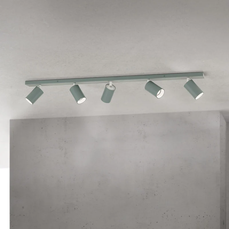 B-Ware Orion Deckenstrahler Sean Spot Deckenlampe hellgrün Aluminium GU10 LED 5-flammig