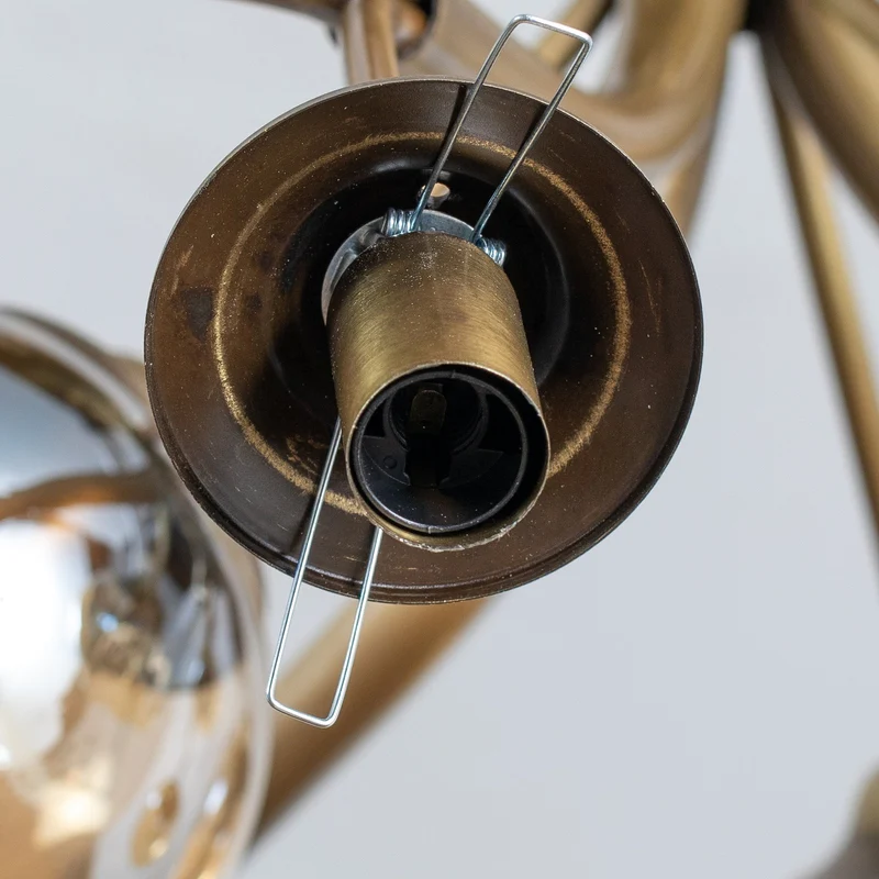 B-Ware Avonni Deckenleuchte Lampe Hängeleuchte AV-4286-12E Antikgold Ø80cm 12-flg