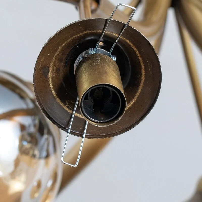 B-Ware Avonni Deckenleuchte Lampe Hängeleuchte AV-4286-12E Antikgold Ø80cm 12-flg