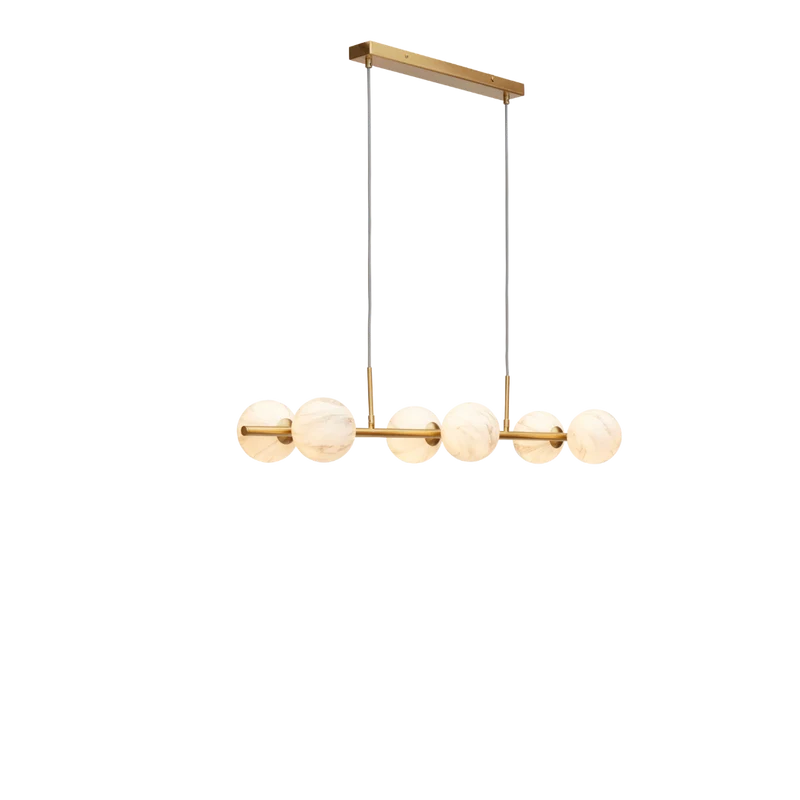 B-Ware It's about RoMi Hängeleuchte Pendelleuchte Carrara Globus Glas Gold 6-flammig