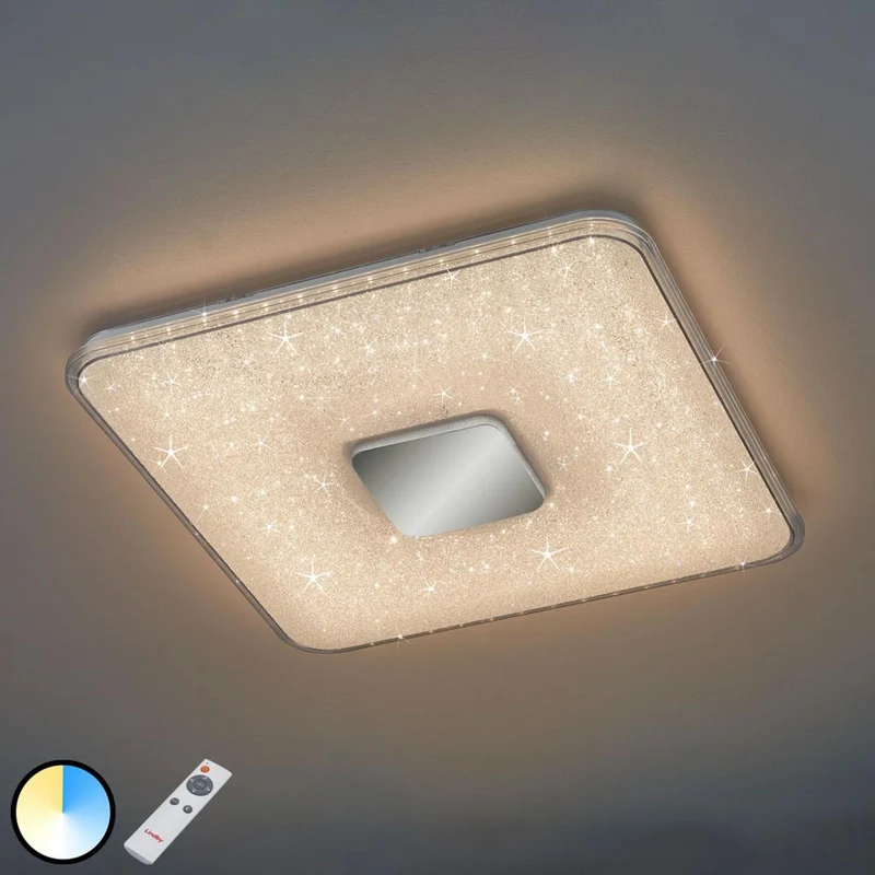 B-Ware Lindby LED-Deckenlampe Deckenlampe Lampe Leuchte Raina 3.000-5.500 K eckig LED