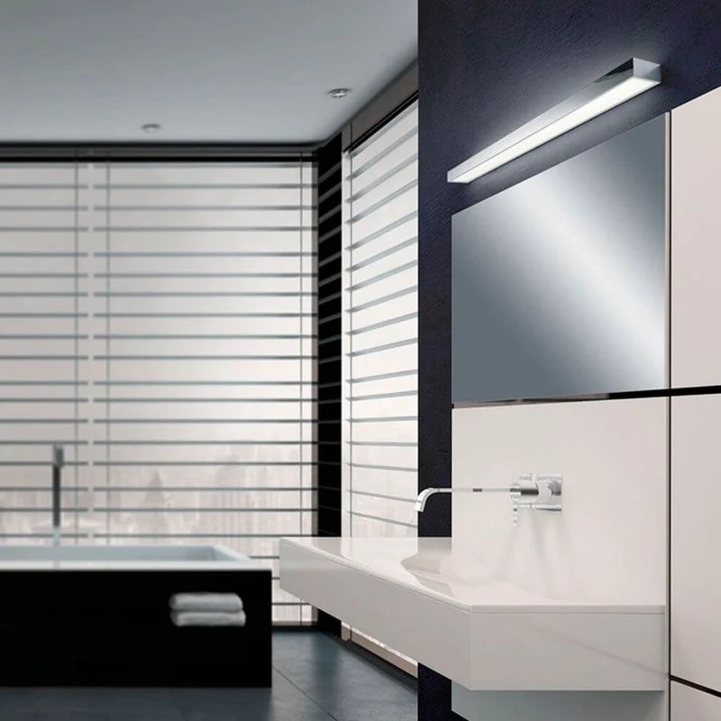 LED Wandlampe Theia Lichtboard 60cm IP44 Chrom, Glas