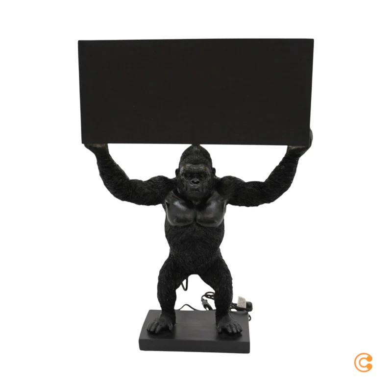 B-Ware KARE Animal King Kong Tischlampe Schreibtischlampe Tischleuchte mit Textilschirm