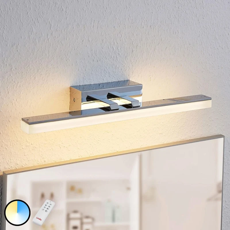 B-Ware Lindby LED-Spiegelleuchte Spiegellampe Lampe Leuchte Bade Bernie CCT IP44 46cm