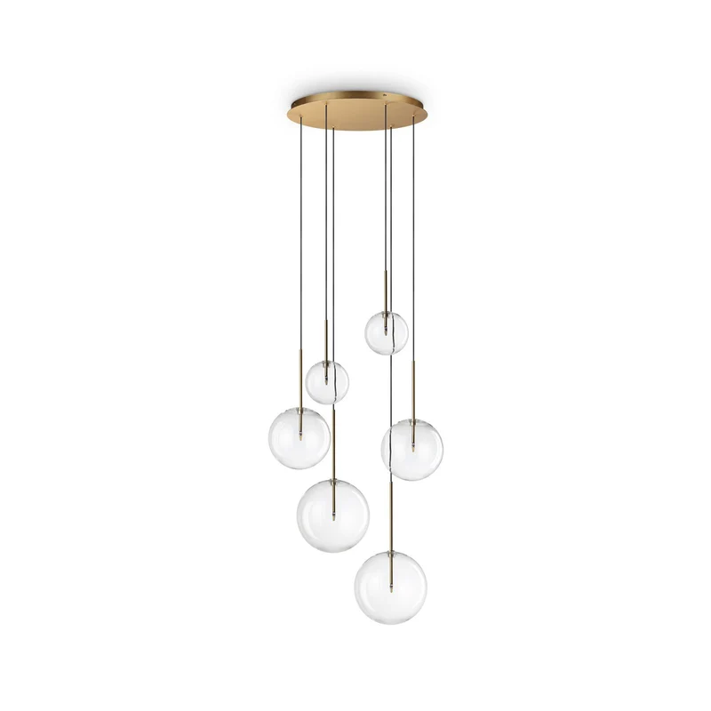 B-Ware Ideal Lux Hängelampe Pendelleuchte Lampe messing Glas Metall Equinoxe