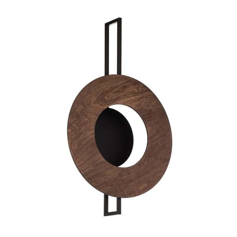B-Ware Nowodvorski Lighting Wandleuchte Wandlampe Sunset Holz dunkelbraun schwarz