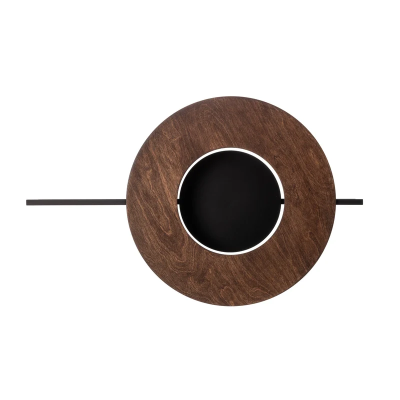 B-Ware Nowodvorski Lighting Wandleuchte Wandlampe Sunset Holz dunkelbraun schwarz