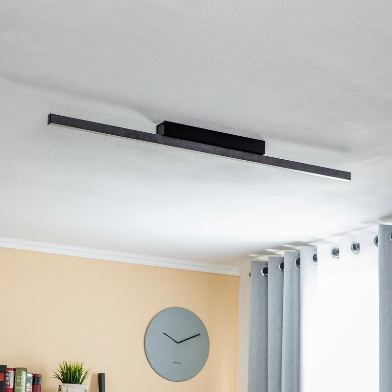 B-Ware Quitani LED-Deckenleuchte Lampe Zino Schiefer Leuchte grau dimmbar Aluminium 5
