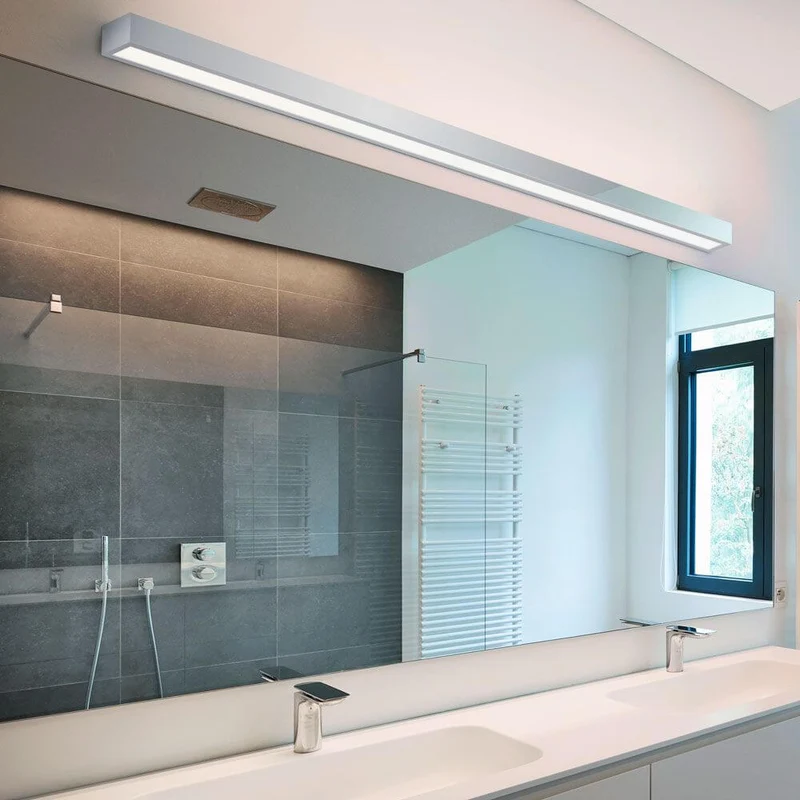 LED Spiegellampe Theia Lichtboard 30cm IP44 Chrom, Glas