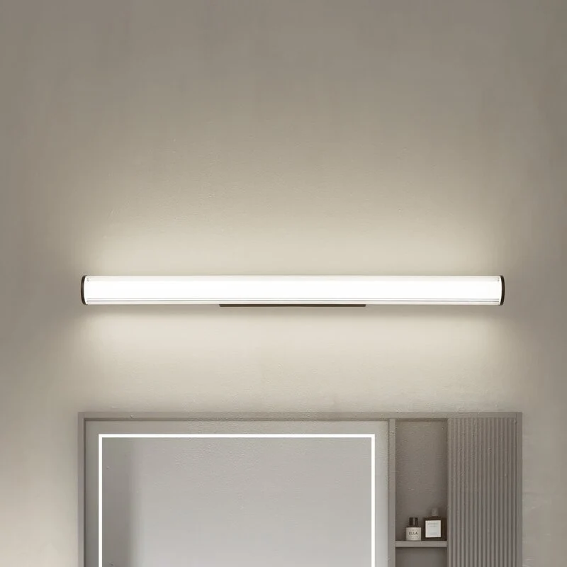 B-Ware Wandleuchte Wandlampe Lindby LED Lampe schwarz Stahl IP44 Kirka CCT 90cm
