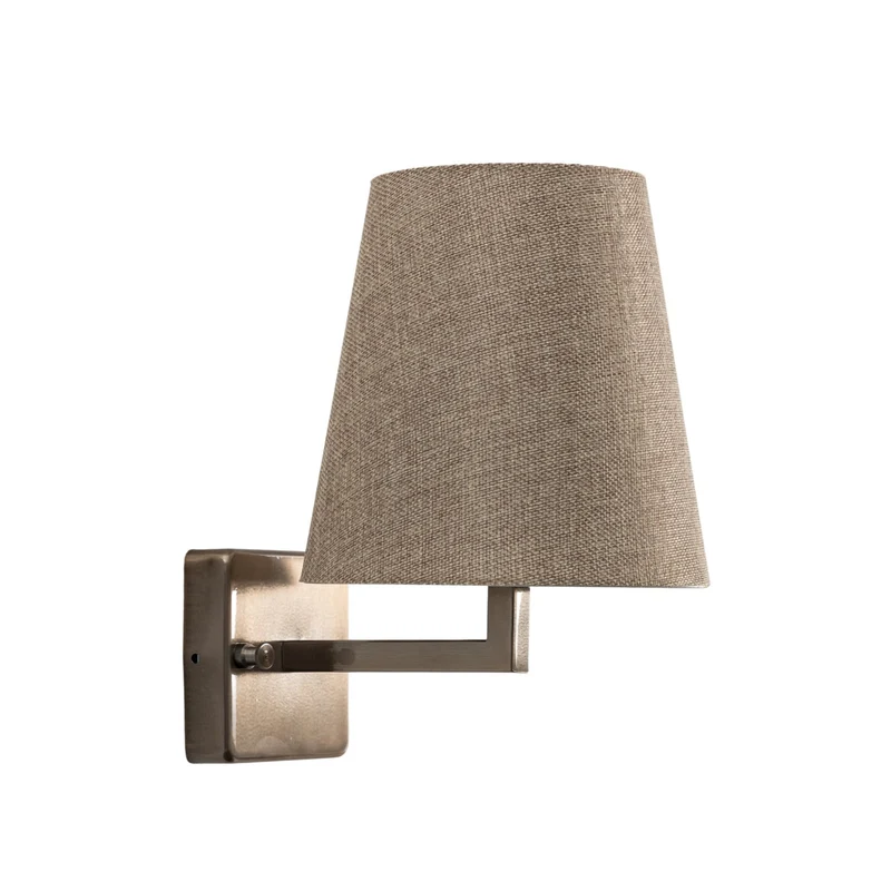 B-Ware Profil Wandleuchte Wandlampe gold creme Metall Textil Höhe 30 cm Wohnzimmer Flur