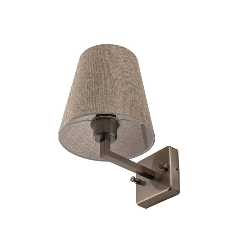 B-Ware Profil Wandleuchte Wandlampe gold creme Metall Textil Höhe 30 cm Wohnzimmer Flur