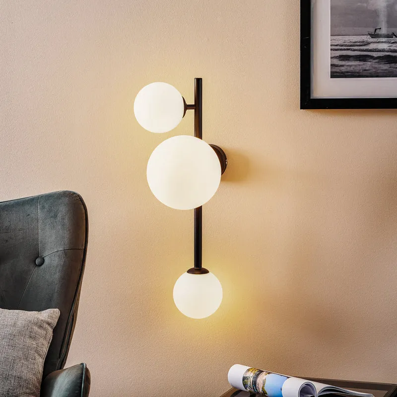 B-Ware Euluna Wandleuchte Dione Wandlampe Lampe Leuchte Wohnzimmer 3 flammig schwarz