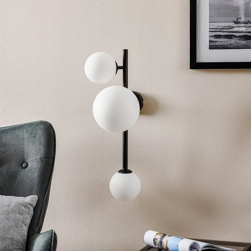 B-Ware Euluna Wandleuchte Dione Wandlampe Lampe Leuchte Wohnzimmer 3 flammig schwarz