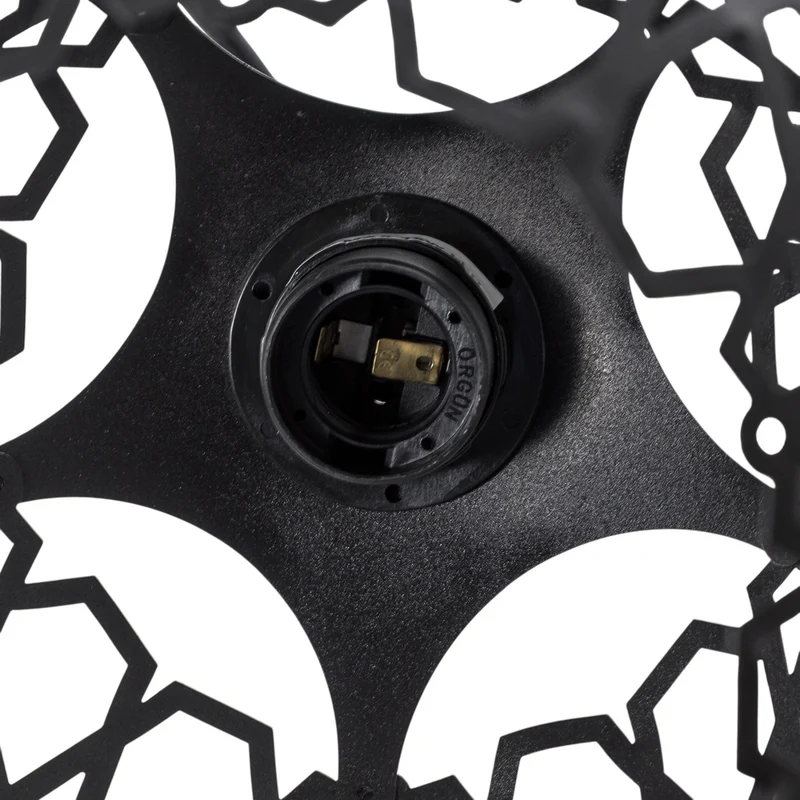 B-Ware Opviq Fellini Hängelampe Pendelleuchte MR-785 Lampe 1-flammig Ø 25cm schwarz