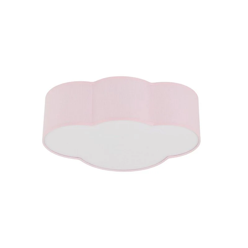 B-Ware TK Lighting Deckenleuchte Cloud, rosa, 43 cm lang, Textil, Wolke, E27