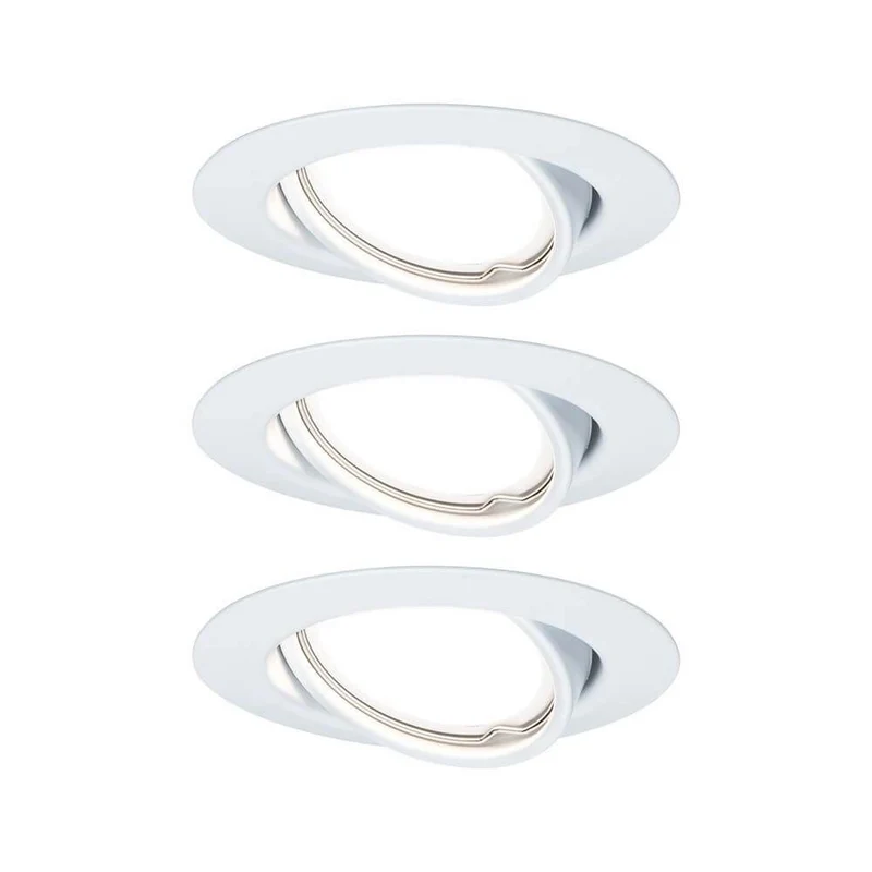 Einbauleuchten-Base rund schwenkbar LED 3x5W GU10 Weiß