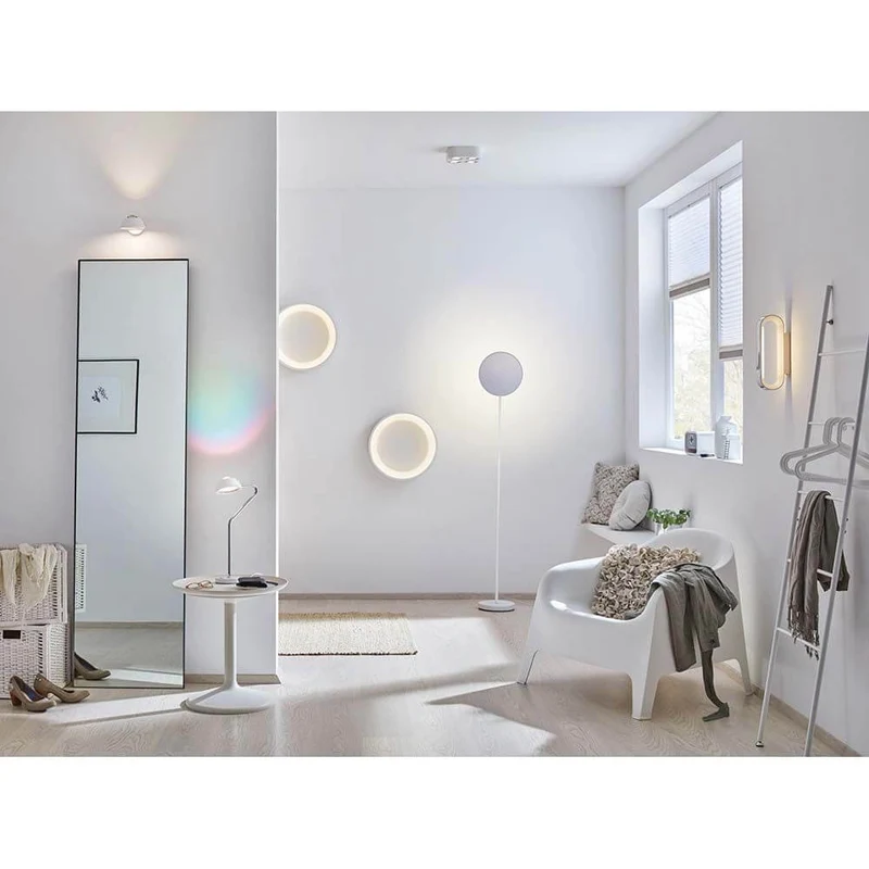 Wandleuchte Agena IP44 LED Dimmbar 1x20W Chrom Weiß Alu Edelstahl