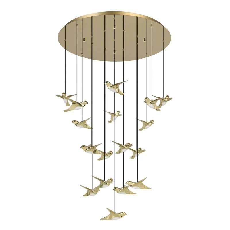 B-Ware EGLO Stars of Light Pendelleuchte Hängeleuchte LED Paratebueno messing 17-flg