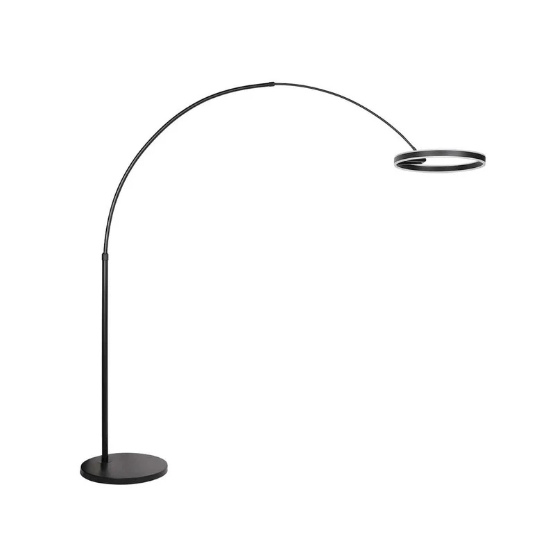 B-Ware Steinhauer Bogenleuchte Stehlampe LED Ringlux schwarz Metall Dimmer CCT