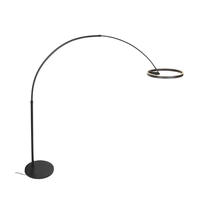 B-Ware Steinhauer Bogenleuchte Stehlampe LED Ringlux schwarz Metall Dimmer CCT