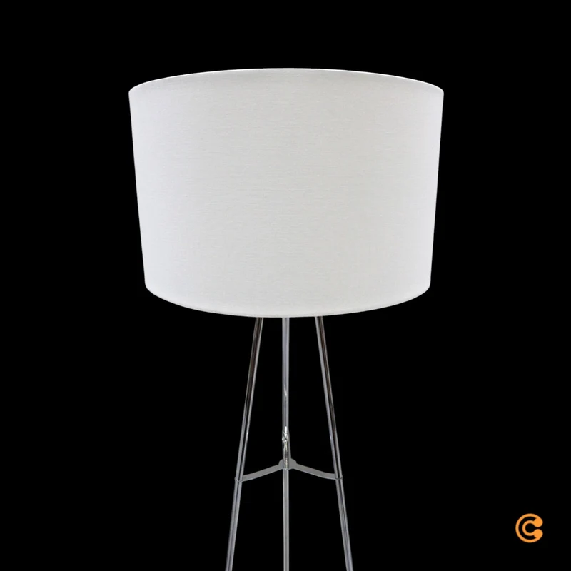 B-Ware Stehleuchte Mariat Stativ Tripod Lampe Textilschirm Stoffschirm Creme Wohnzimmer