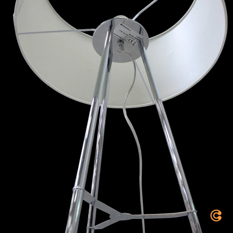 B-Ware Stehleuchte Mariat Stativ Tripod Lampe Textilschirm Stoffschirm Creme Wohnzimmer
