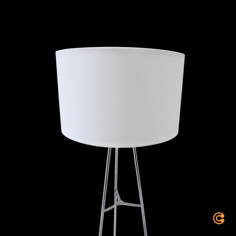 B-Ware Stehleuchte Mariat Stativ Tripod Lampe Textilschirm Stoffschirm Creme Wohnzimmer