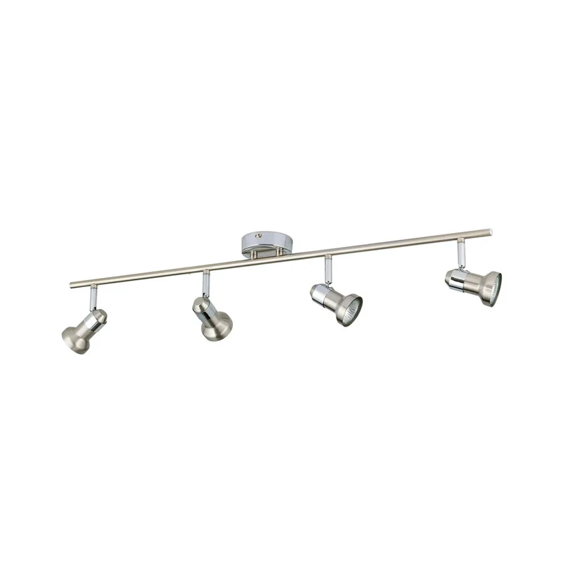 B-Ware Deckenleuchte BARBORA Strahler Lampe Nickel satiniert GU10 LED 4-flammig Leuchte