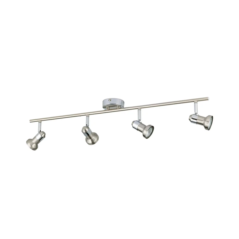 B-Ware Deckenleuchte BARBORA Strahler Lampe Nickel satiniert GU10 LED 4-flammig Leuchte