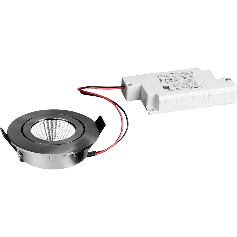 B-Ware Brumberg Einbaustrahler Set Deckenspot LED Leuchte dimmbar Nickel Schnellmont546
